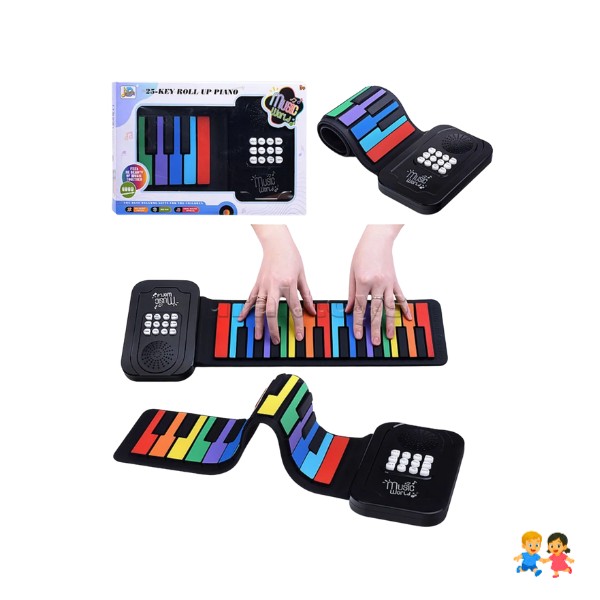 Teclado Roll Colores Recargable Piano Musical Flexible.
