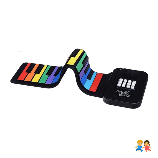 Teclado Roll Colores Recargable Piano Musical Flexible.