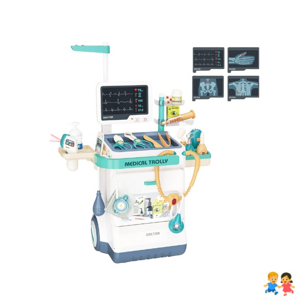 Set De Juego Consultorio Medico Electrocardiograma 26 Pzas.