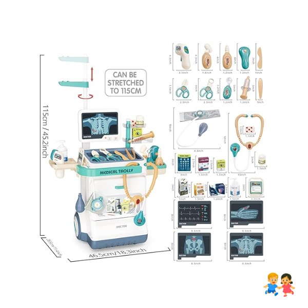 Set De Juego Consultorio Medico Electrocardiograma 26 Pzas.