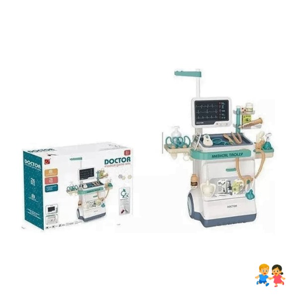 Set De Juego Consultorio Medico Electrocardiograma 26 Pzas.
