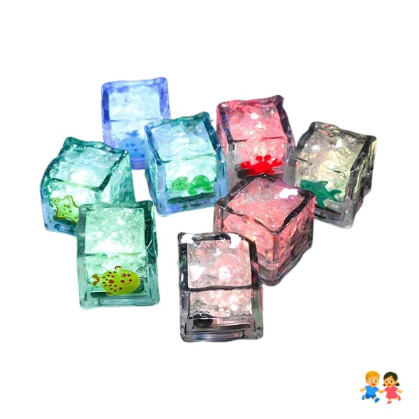 Juguete De Baño Para Bebés Cubitos De Hielo Luminosos.