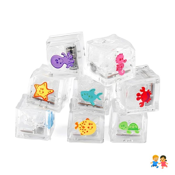 Juguete De Baño Para Bebés Cubitos De Hielo Luminosos.