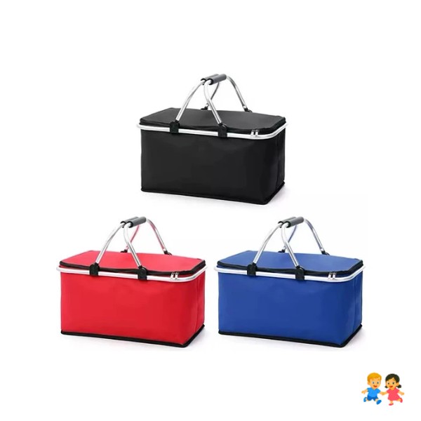 Canasta Picnic Cooler Bolso Térmica Plegable Portátil.