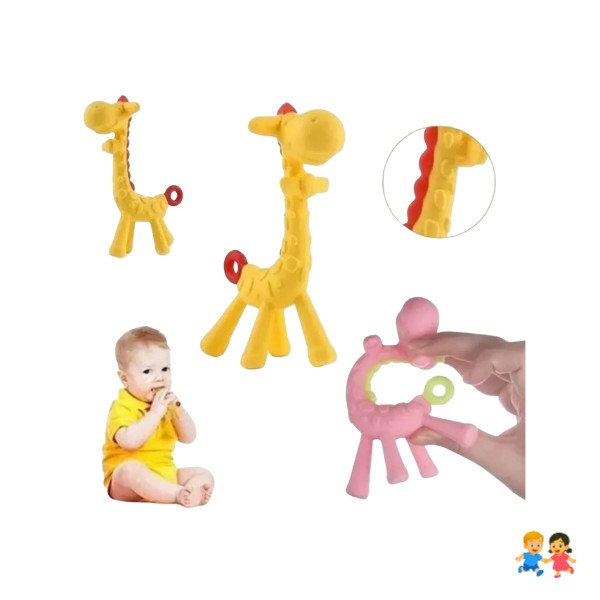 Mordedor Jirafa Para Bebés Con Estuche.