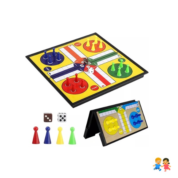 Juego De Mesa 3 En 1 Magnético Ludo Damas Ajedrez.