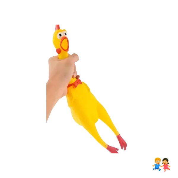 Pollo De Goma Gritón Juguete.
