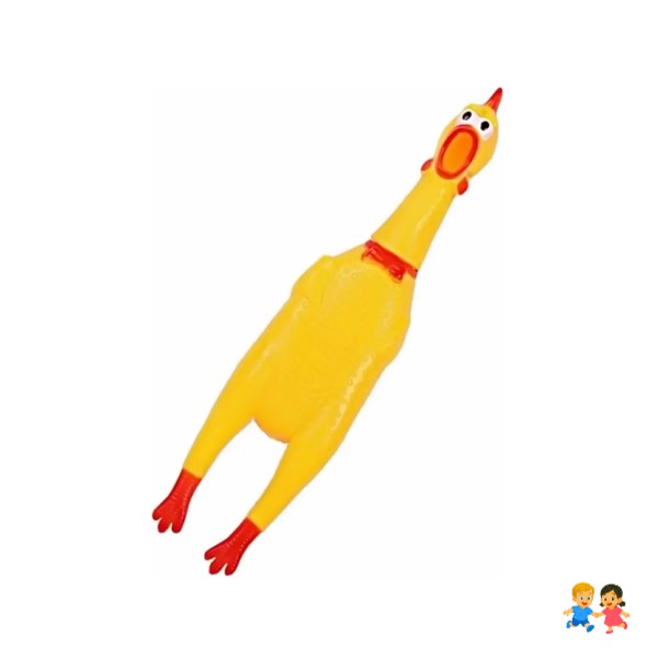 Pollo De Goma Gritón Juguete.