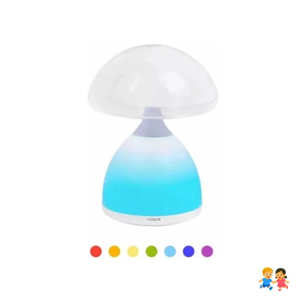 Lámpara Velador Mesa Habitación Recargable Usb De Colores.