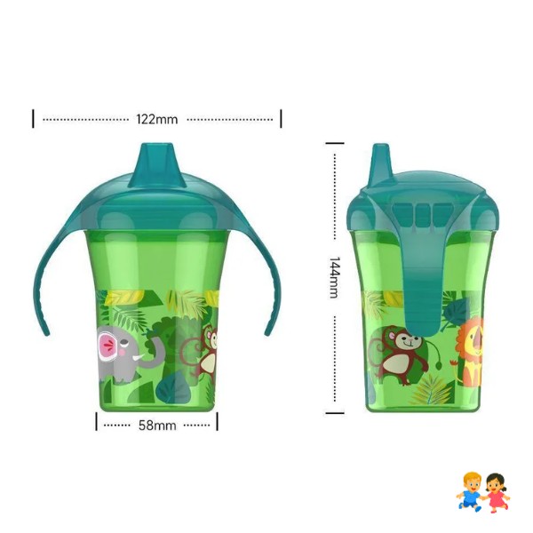 Vaso Con Asas Antiderrame Aprendizaje Para Niños Con Tapa.