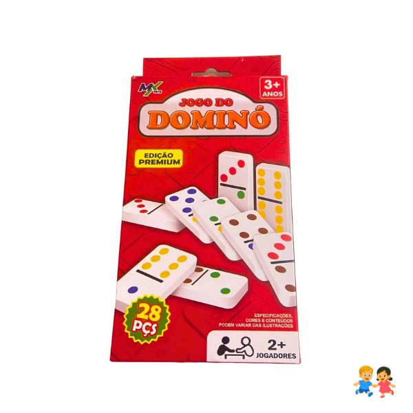 Juego Domino 28 Piezas Plásticas Con Pegatina.