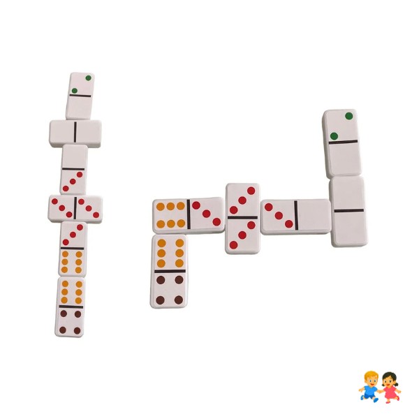 Juego Domino 28 Piezas Plásticas Con Pegatina.