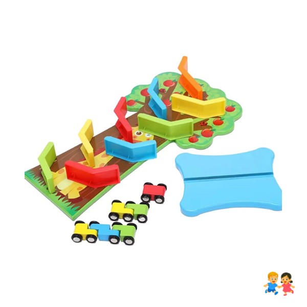 Pista Arbol De Autos Juguete Didáctico De Madera Para Niños.