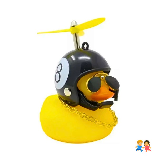 Pato Bicicletero Con Casco Luz Led Automóvil Bici Patito.