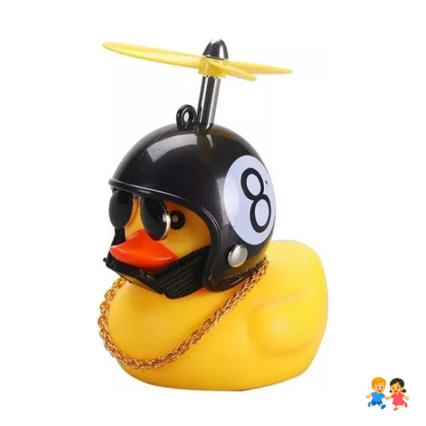 Pato Bicicletero Con Casco Luz Led Automóvil Bici Patito.