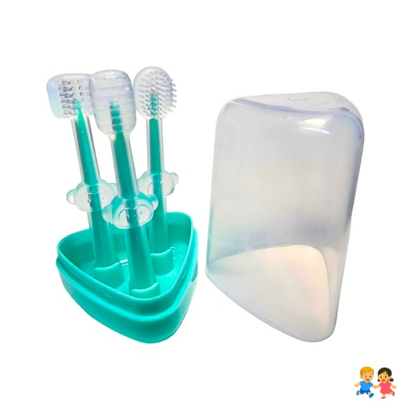 Set Cepillos De Dientes Para Bebe Con Estuche.