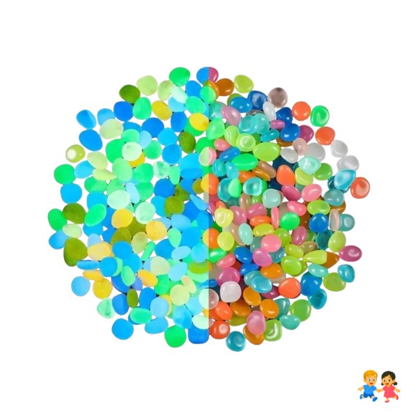 100 Piezas Piedras Luminosas Flúor Decorativas Fotoluminicas.