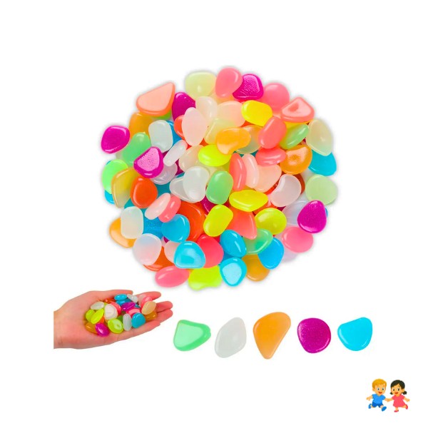 100 Piezas Piedras Luminosas Flúor Decorativas Fotoluminicas.