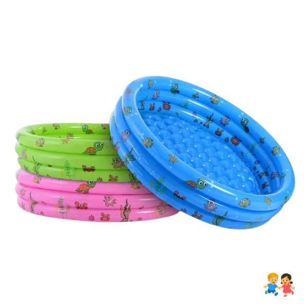 Piscina Inflable Plástico 3 Anillos 120 X 35 Cm Verano Niños.