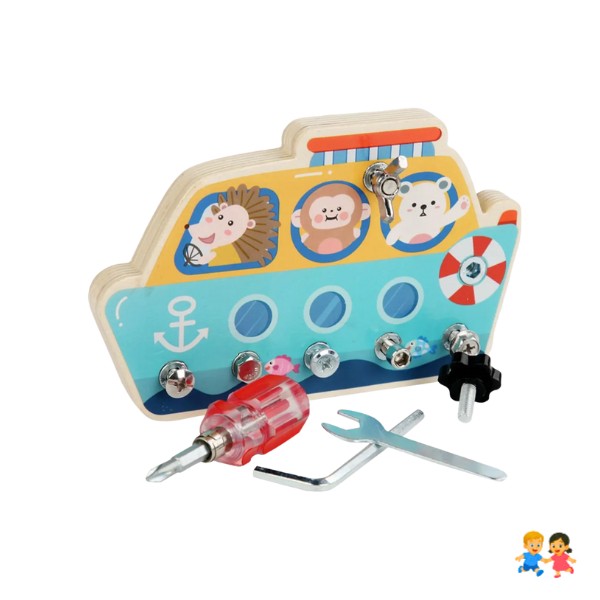 Juego De Motricidad Para Niños Atornillar Turcas Y Tornillos.