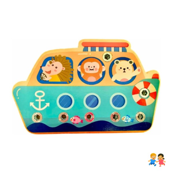 Juego De Motricidad Para Niños Atornillar Turcas Y Tornillos.