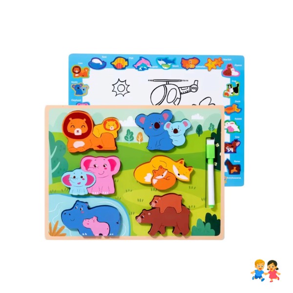 Puzzle Encaje Rompecabeza 3d Juego De Madera Didáctico.