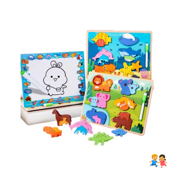 Puzzle Encaje Rompecabeza 3d Juego De Madera Didáctico.