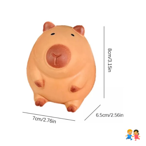 Juguete Skuishy Anti Estrés Moldeable Capy Capibara.