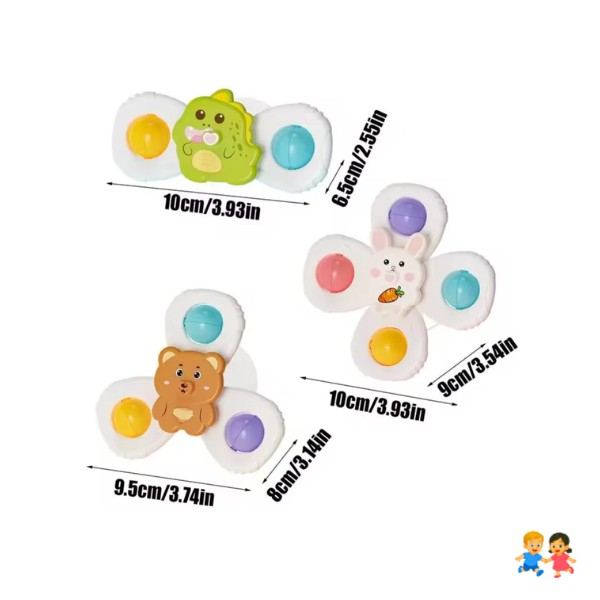 Juguete Baño O Ducha Spinner Giratorio 3 En 1 Bebe.