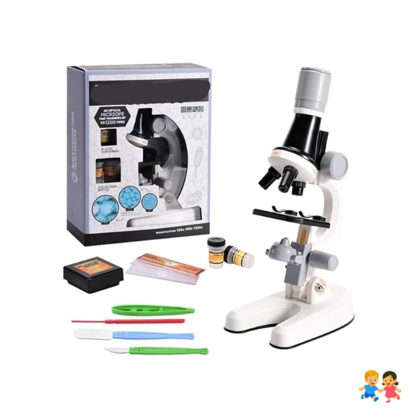 Microscopio Educativo De Juguete Para Niños Y Kit Accesorios.
