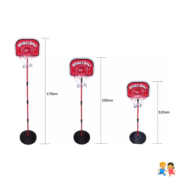 Soporte Baloncesto Altura Ajustable Niños + Balón + Inflador.