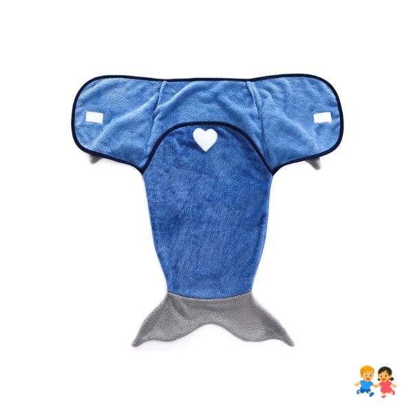 Manta O Saco De Dormir De Cola De Tiburón Para Niños, Felpa.