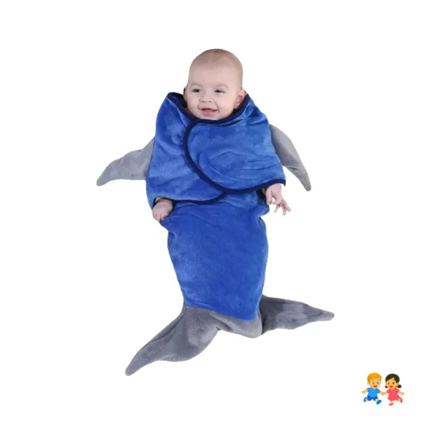 Manta O Saco De Dormir De Cola De Tiburón Para Niños, Felpa.