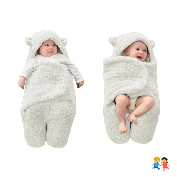 Manta Bebé Saquito Con Orejitas De Conejito Para El Invierno.