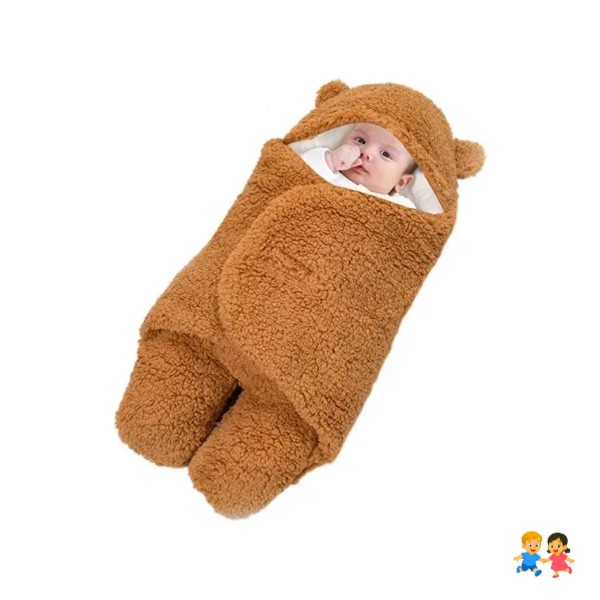 Manta Bebé Saquito Con Orejitas De Conejito Para El Invierno.
