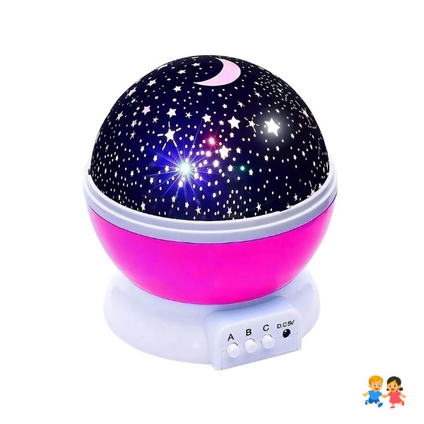 Lampara Rotatoria Proyector Cielo Estrellas Noche Dormir Luz.