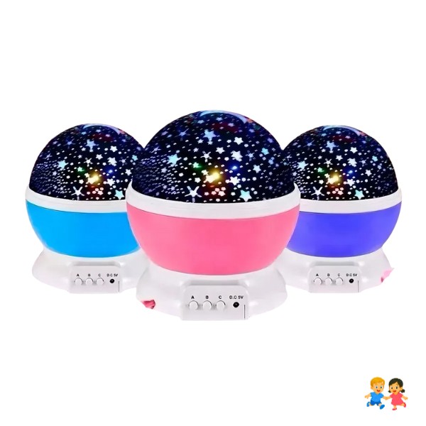 Lampara Rotatoria Proyector Cielo Estrellas Noche Dormir Luz.
