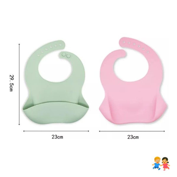 Babero De Silicona Ajustable.