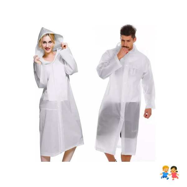 Portátil Capa Poncho Para La Lluvia 100% Impermeable Duro.