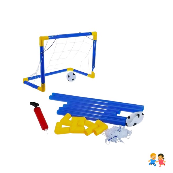 Mini Portería Arco Futbol Pvc Con Malla Inflador Balón.