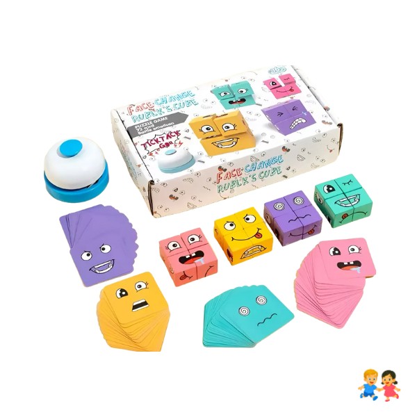 Juego De Cubo Didáctico Expresiones Y Emociones