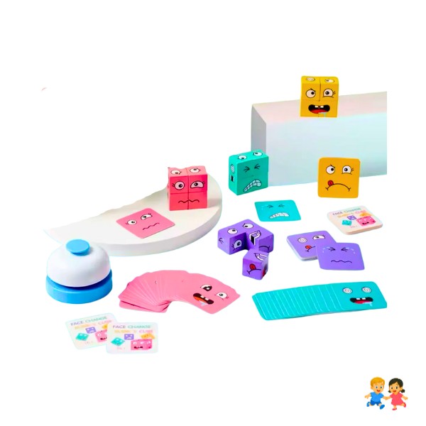 Juego De Cubo Didáctico Expresiones Y Emociones