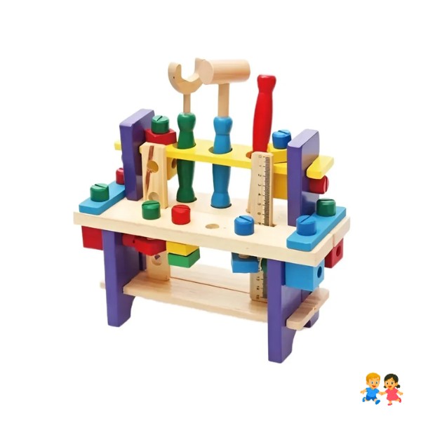 Herramientas Juguete Didáctico Madera Para Niños Montessori.