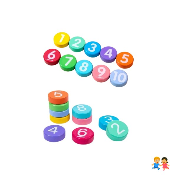 Juego De Madera Didáctico Aprender Matemática Sumar Y Restar.