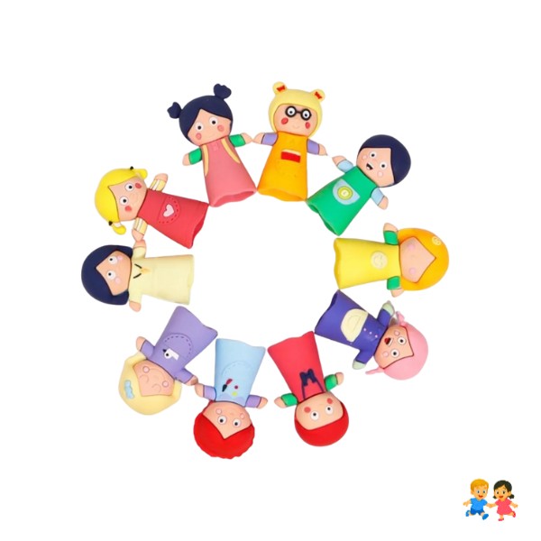 Títeres Dedos Infantiles Silicona Suave.