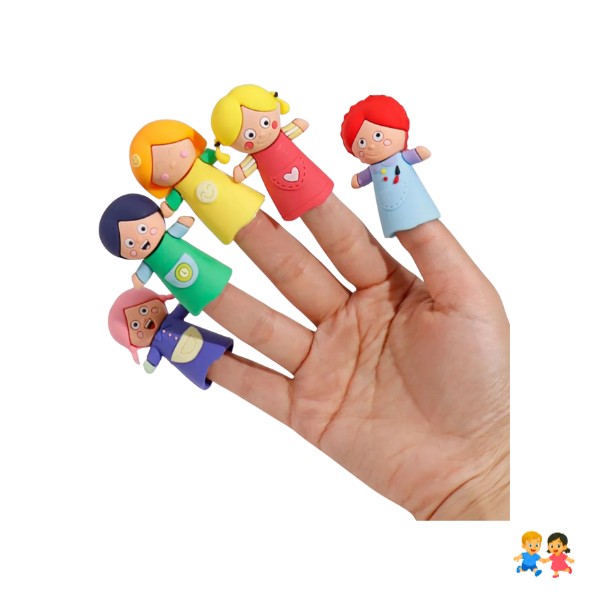 Títeres Dedos Infantiles Silicona Suave.