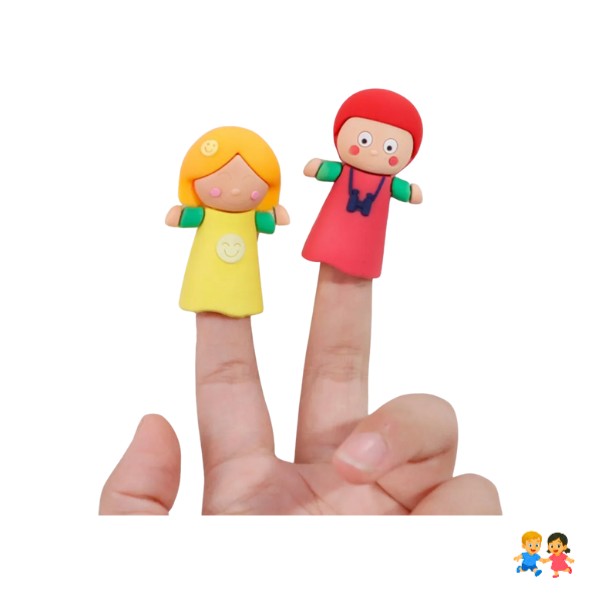 Títeres Dedos Infantiles Silicona Suave.