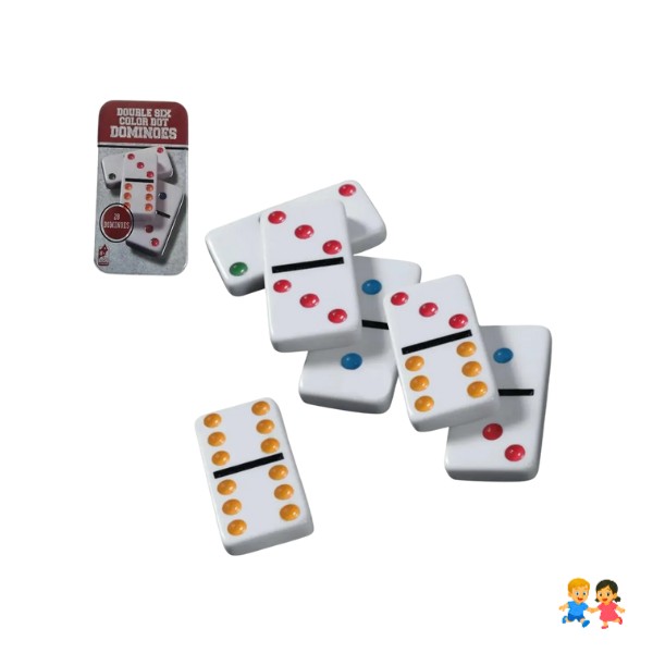Juego Domino Caja Metálica 28 Piezas , Juegos De Mesa.