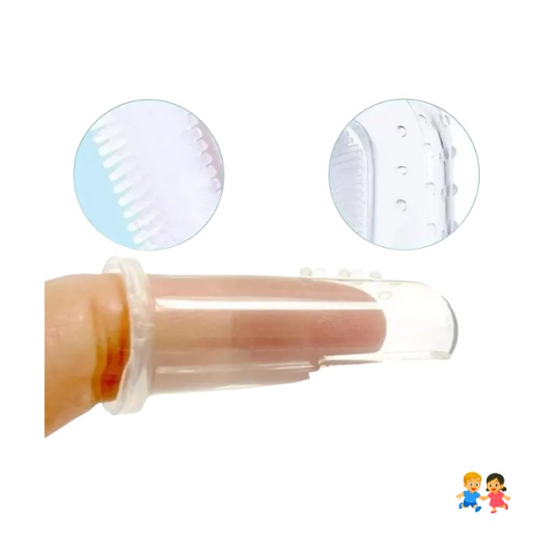 Cepillo De Dientes Para Bebes Tipo Dedal Con Estuches.