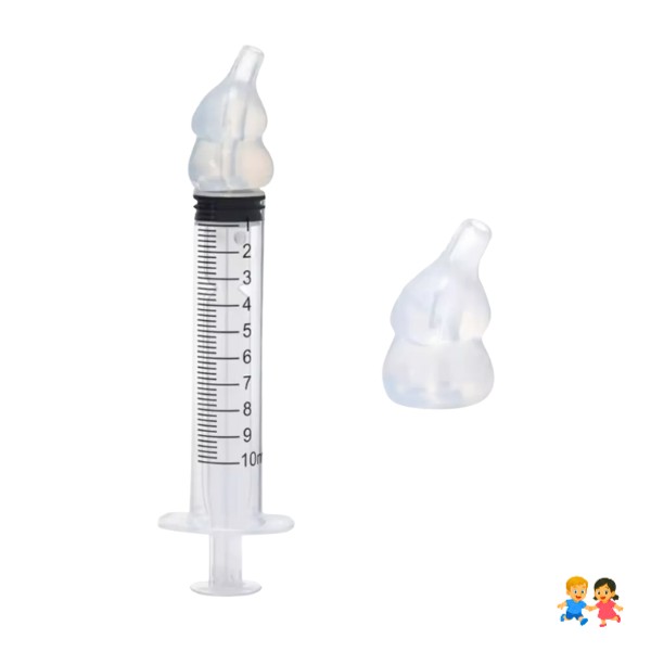 Jeringas Lavado Nasal Bebés(pack2)+cajita Para Guardar 10ml Transparente